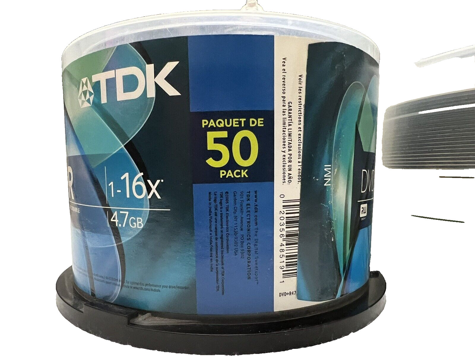TDK R 50 PACK SPINDLE 4.7GB BRAND Approx. 50 Ct