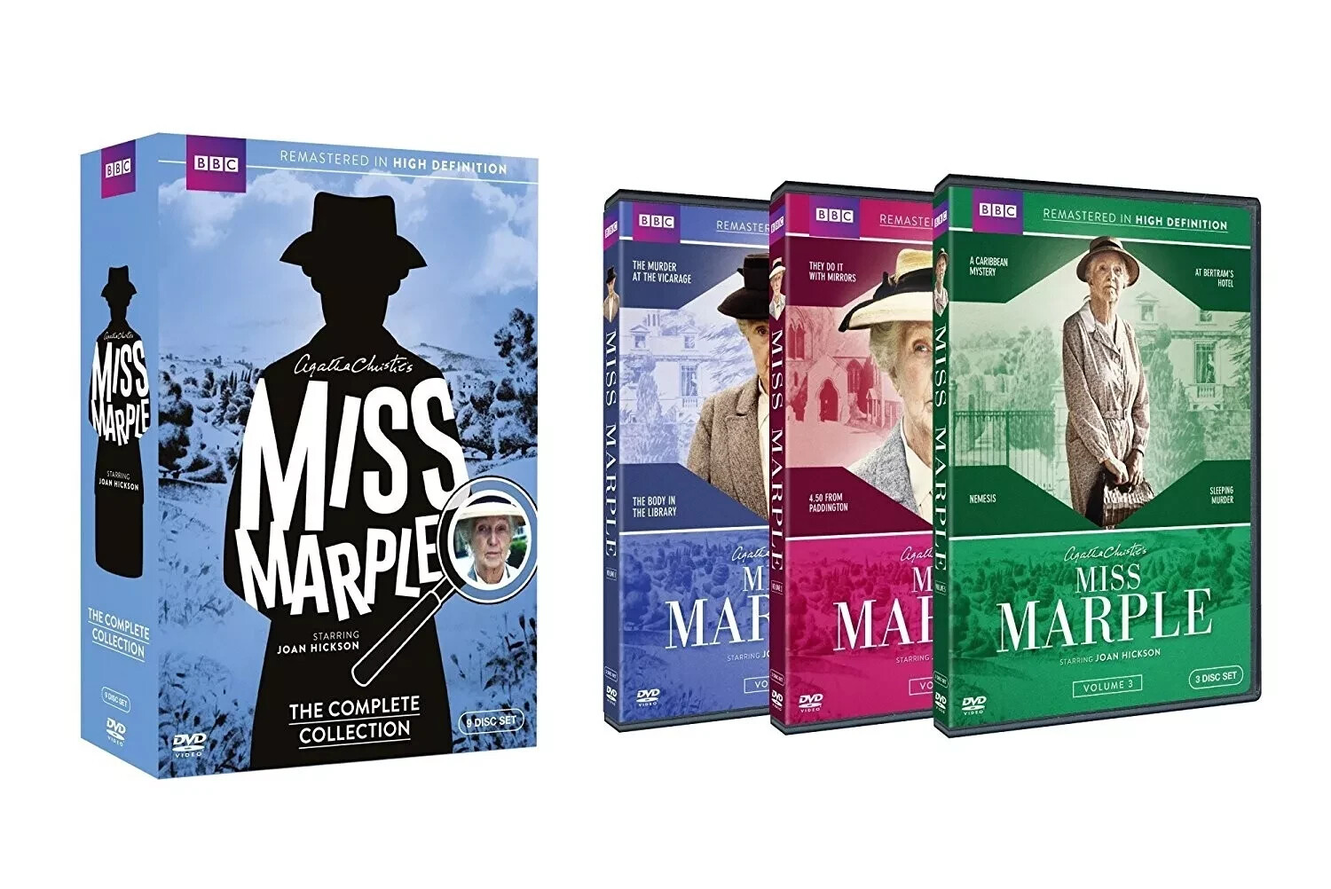 Miss Marple: The Complete Collection Seasons 1-3 (DVD, 2015, 9-Disc Box Set) New