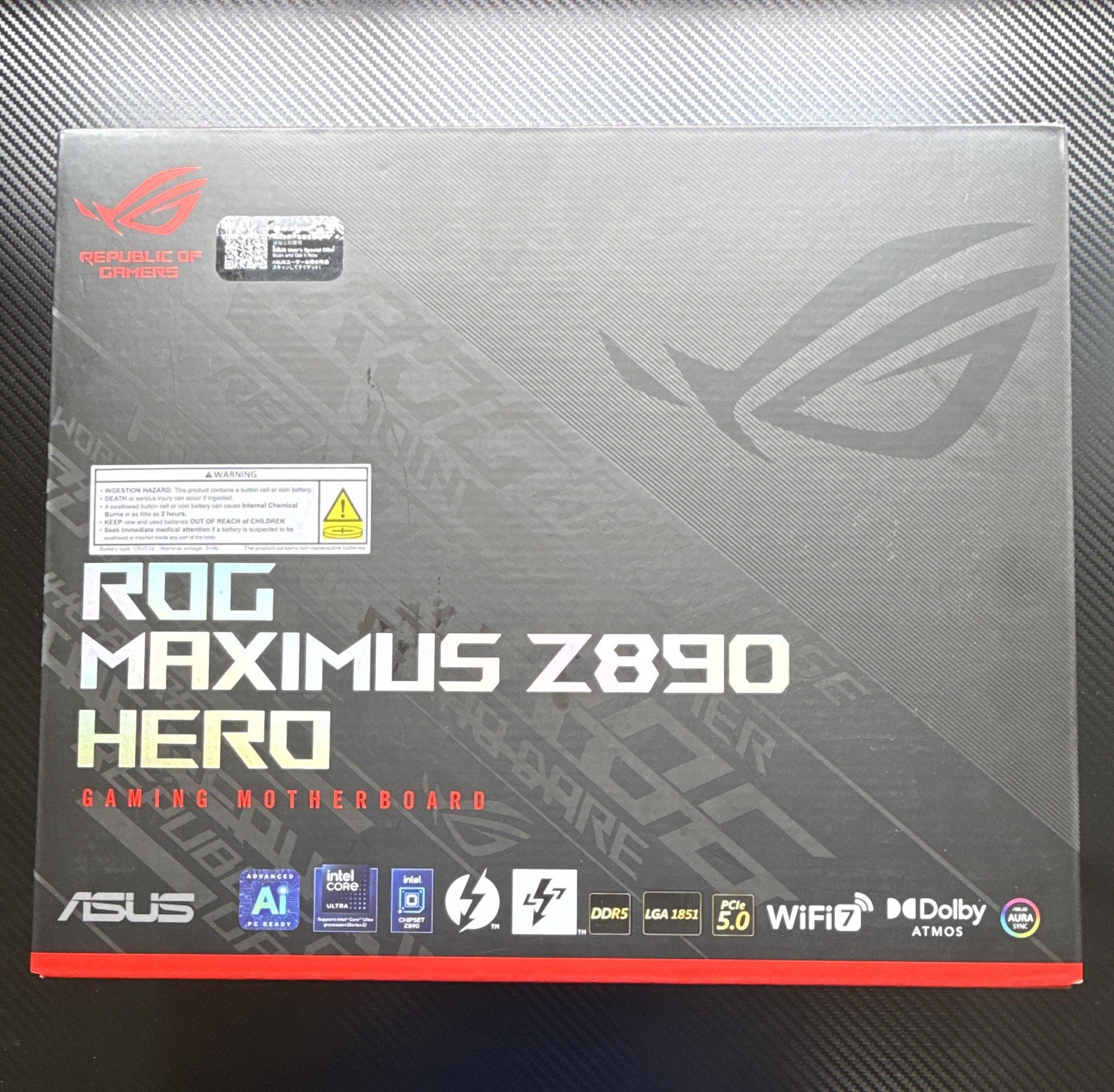 ASUS ROG Maximus Z890 Hero ATX DDR5 LGA 1851 Intel WiFi Motherboard