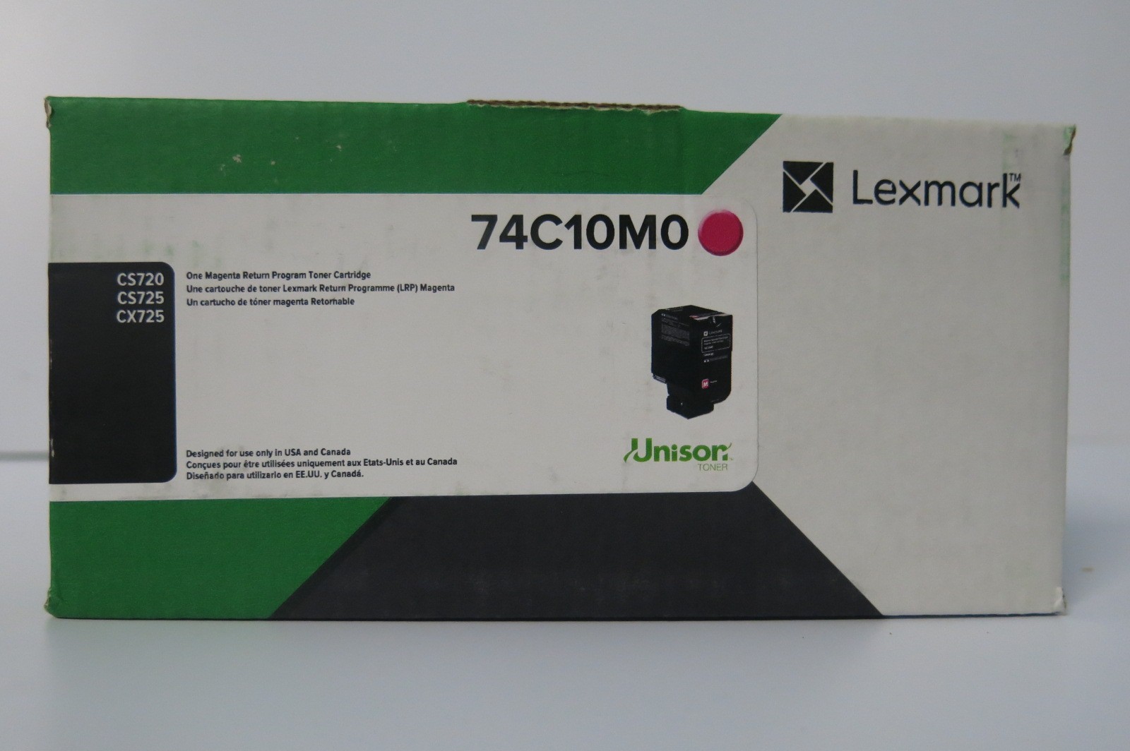 Lexmark 74C10M0 Magenta Standard Yield Return Program Toner Cartridge NEW SEALED