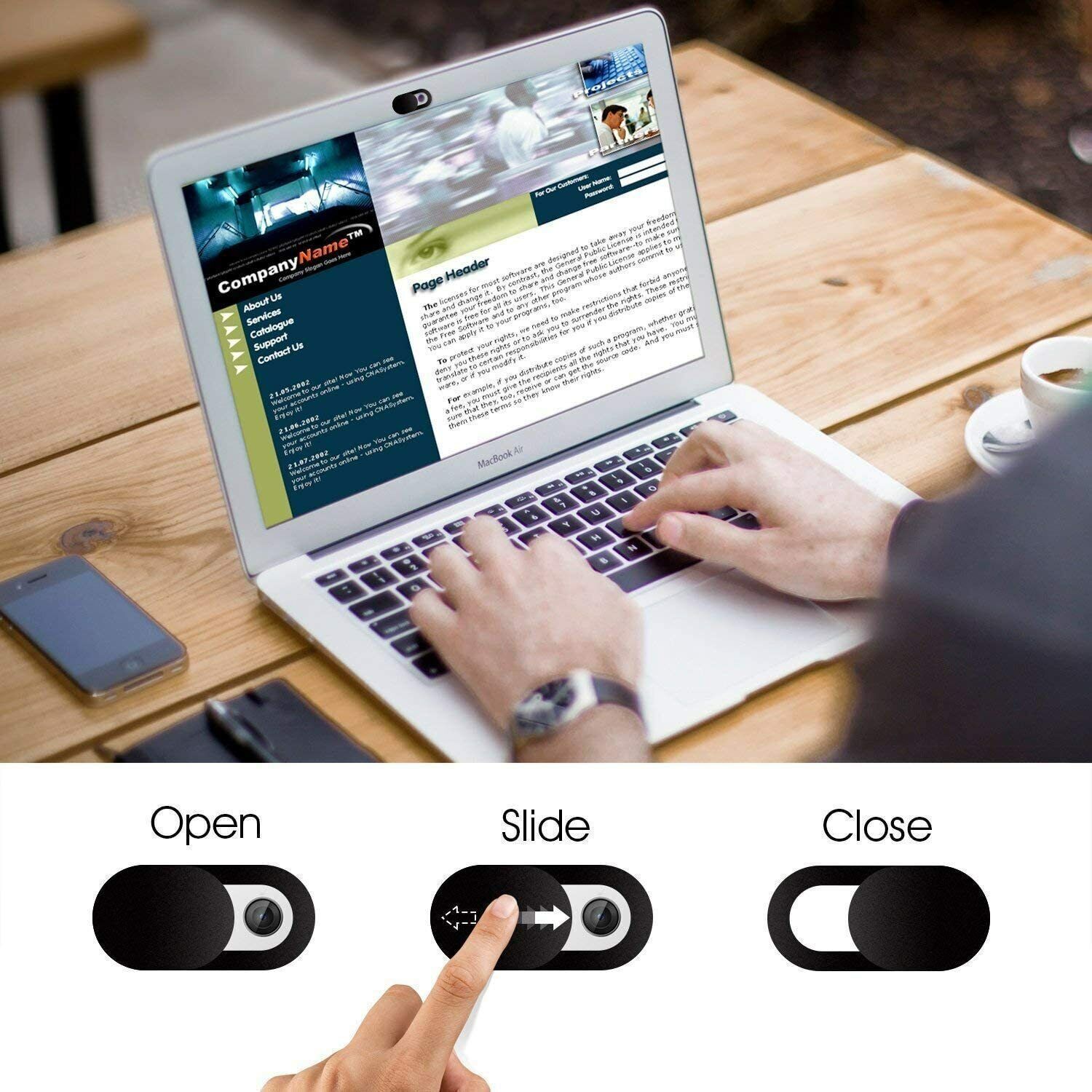 6 PCs WebCam Cover Slide Camera Privacy Security Protect Sticker Phone Laptop