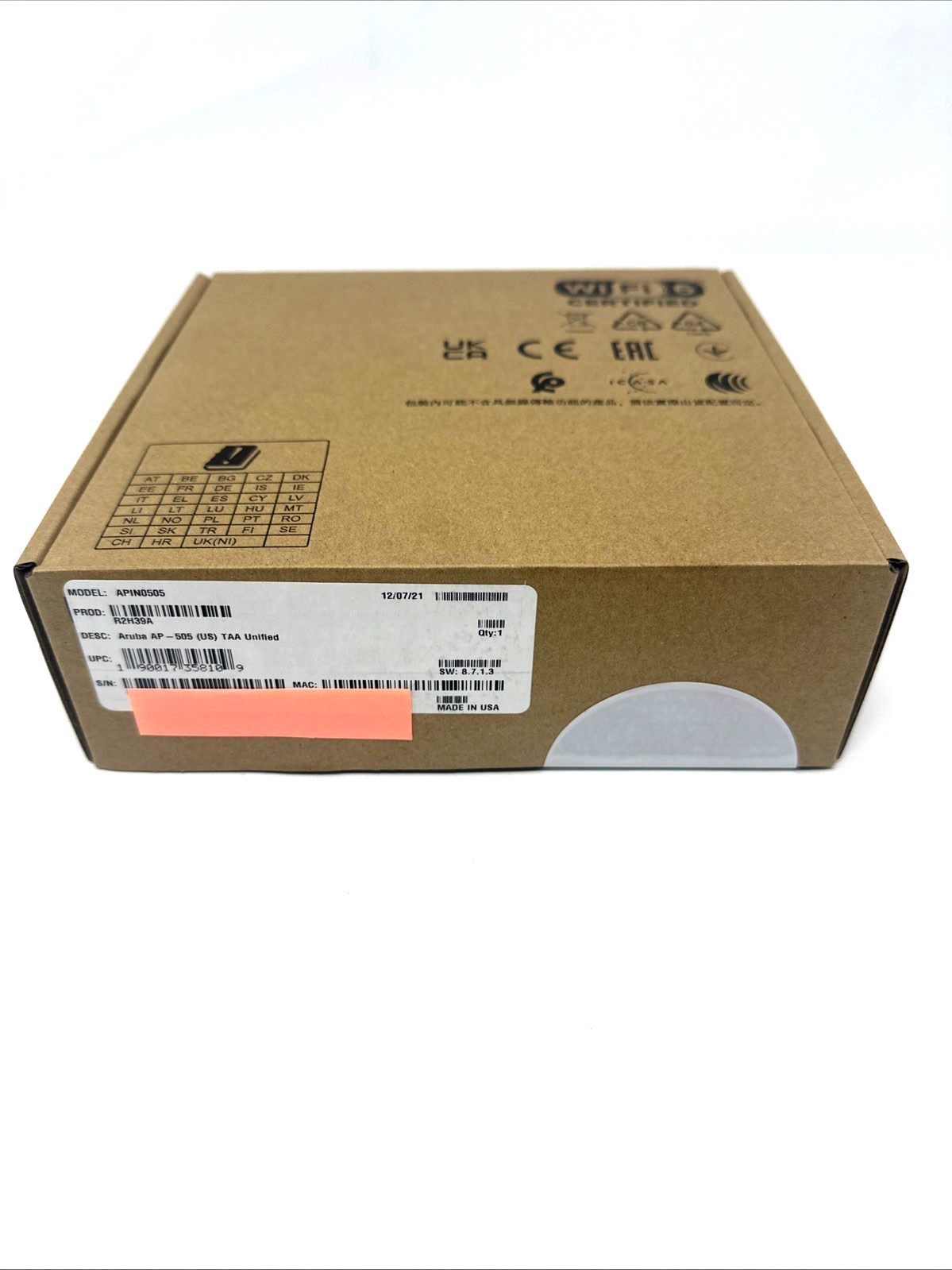 U86097 Aruba AP505US TAA Unified APIN0505 Wireless Access Point R2H39A T G1N