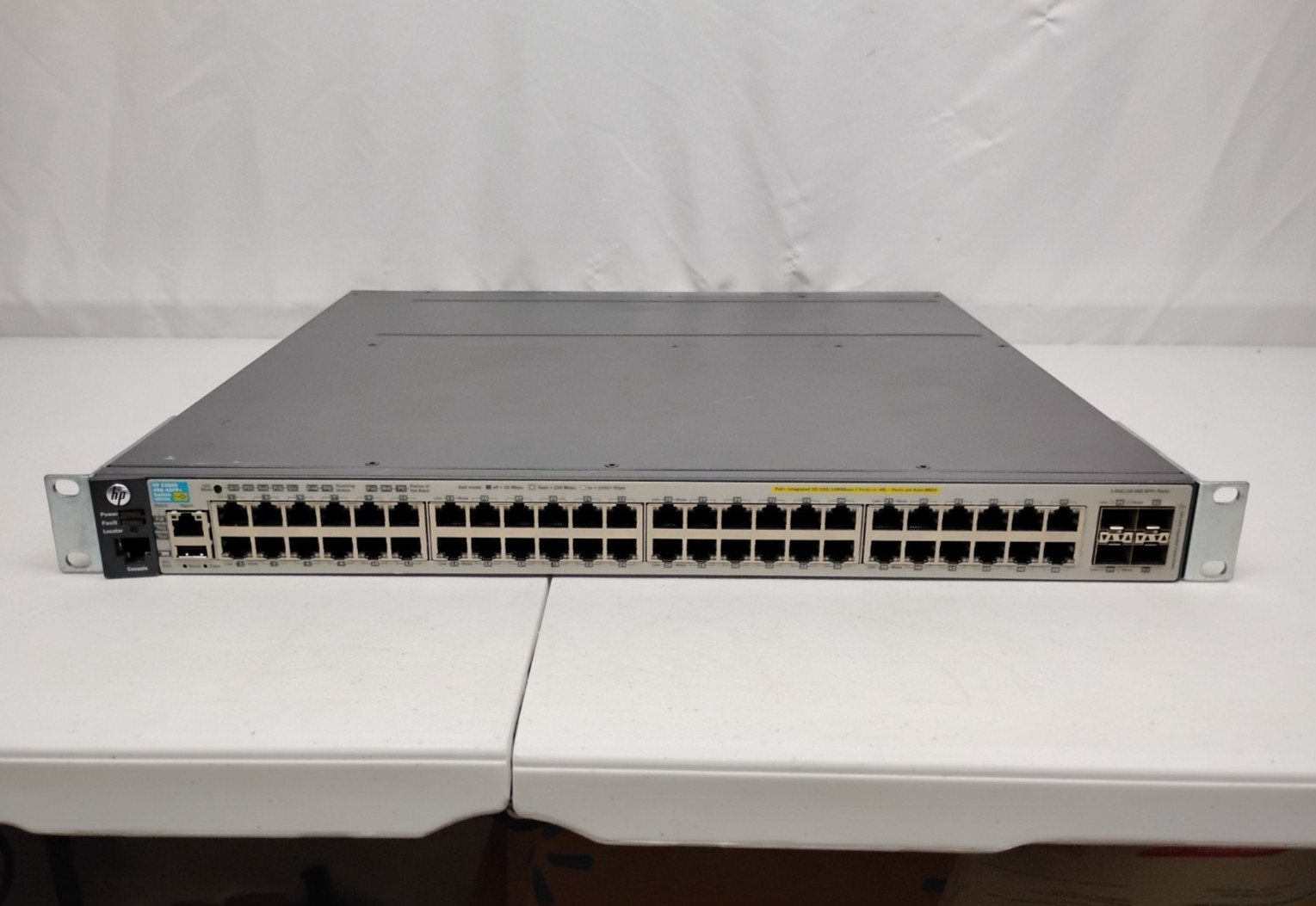 HP J9574A E3800-48G-4SFP+ 48-Port Ethernet Switch w/ J9577A Stacking Module & x2
