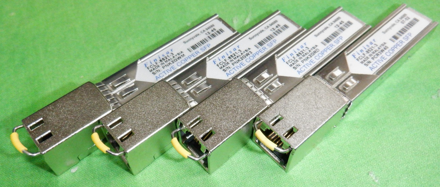 Finisar FCLF-8521-3 1000 Base-T Copper 100m RJ-45 Transceiver Module LOT OF 4