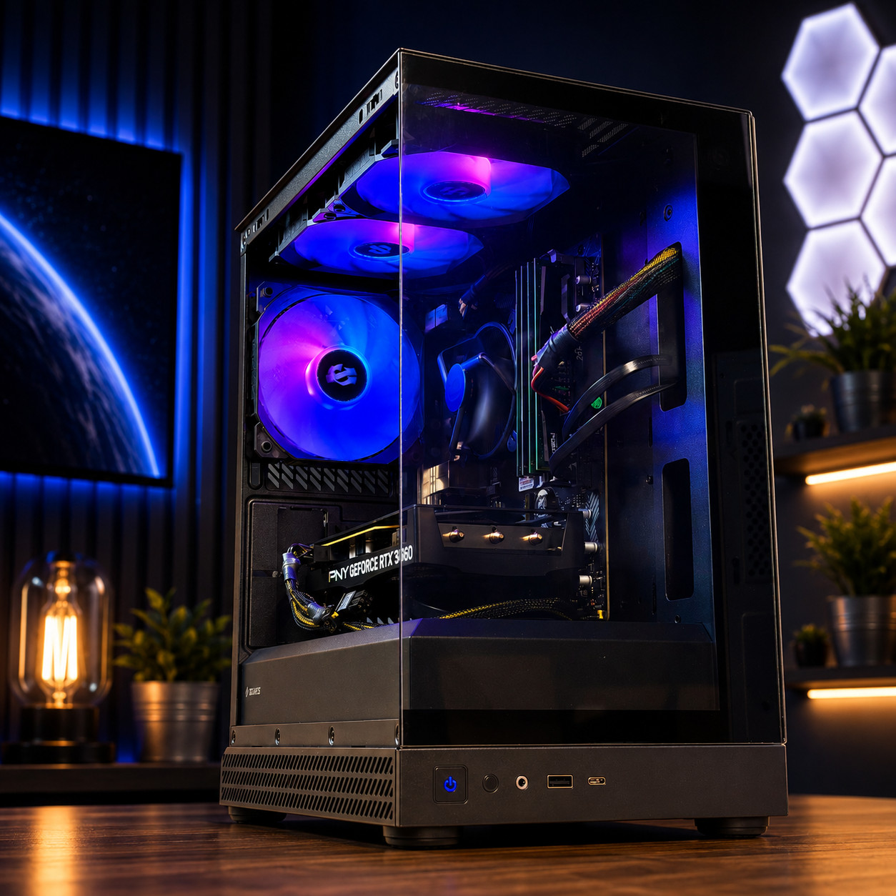 Ryzen 7 32GB RAM 2TB + SSD Gaming Computer Desktop PC Nvidia RTX 5060