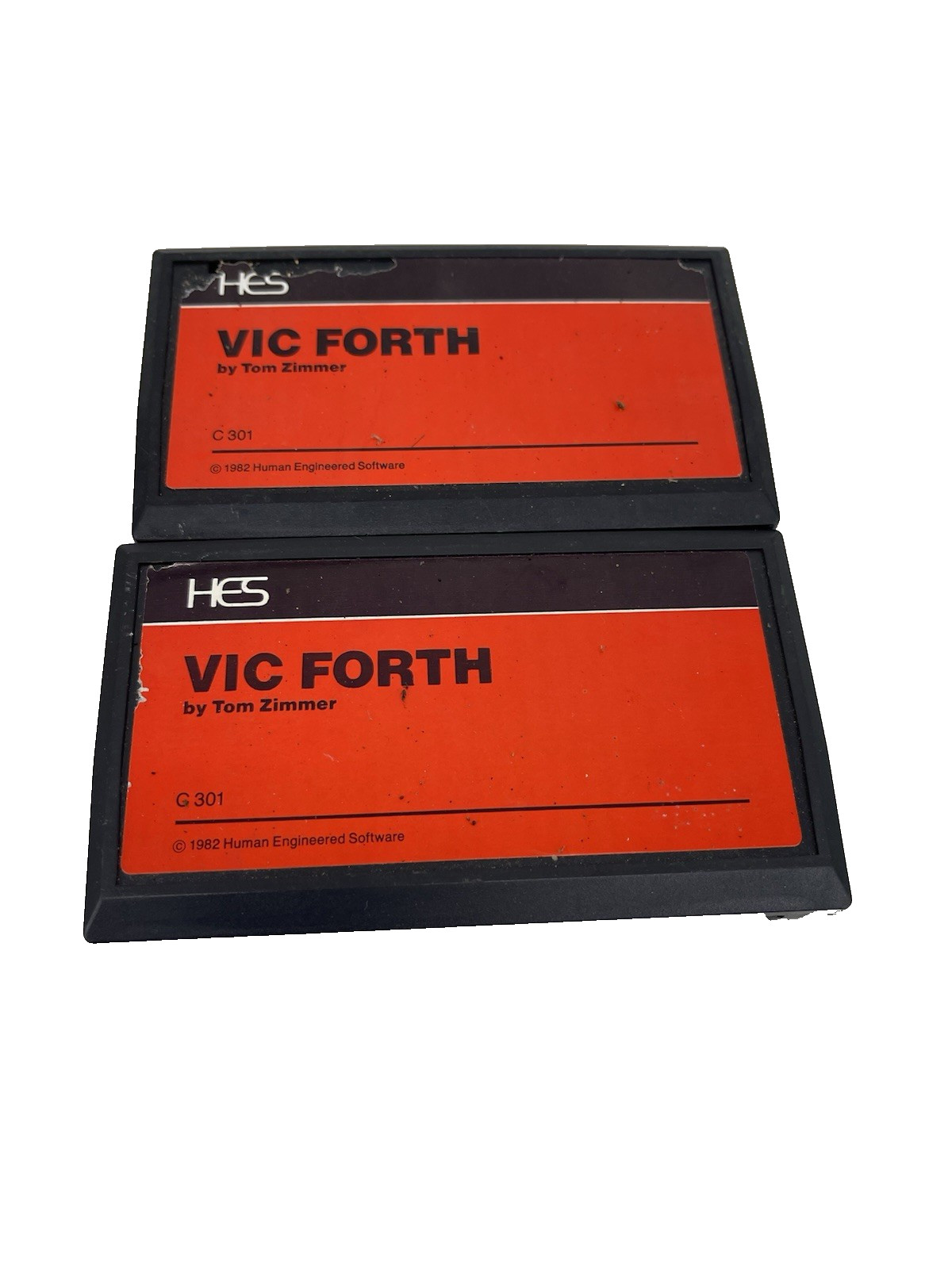 Lot of 2 HES VIC FORTH Commodore VIC-20 Game Programming Cartridges Tom Zimmer