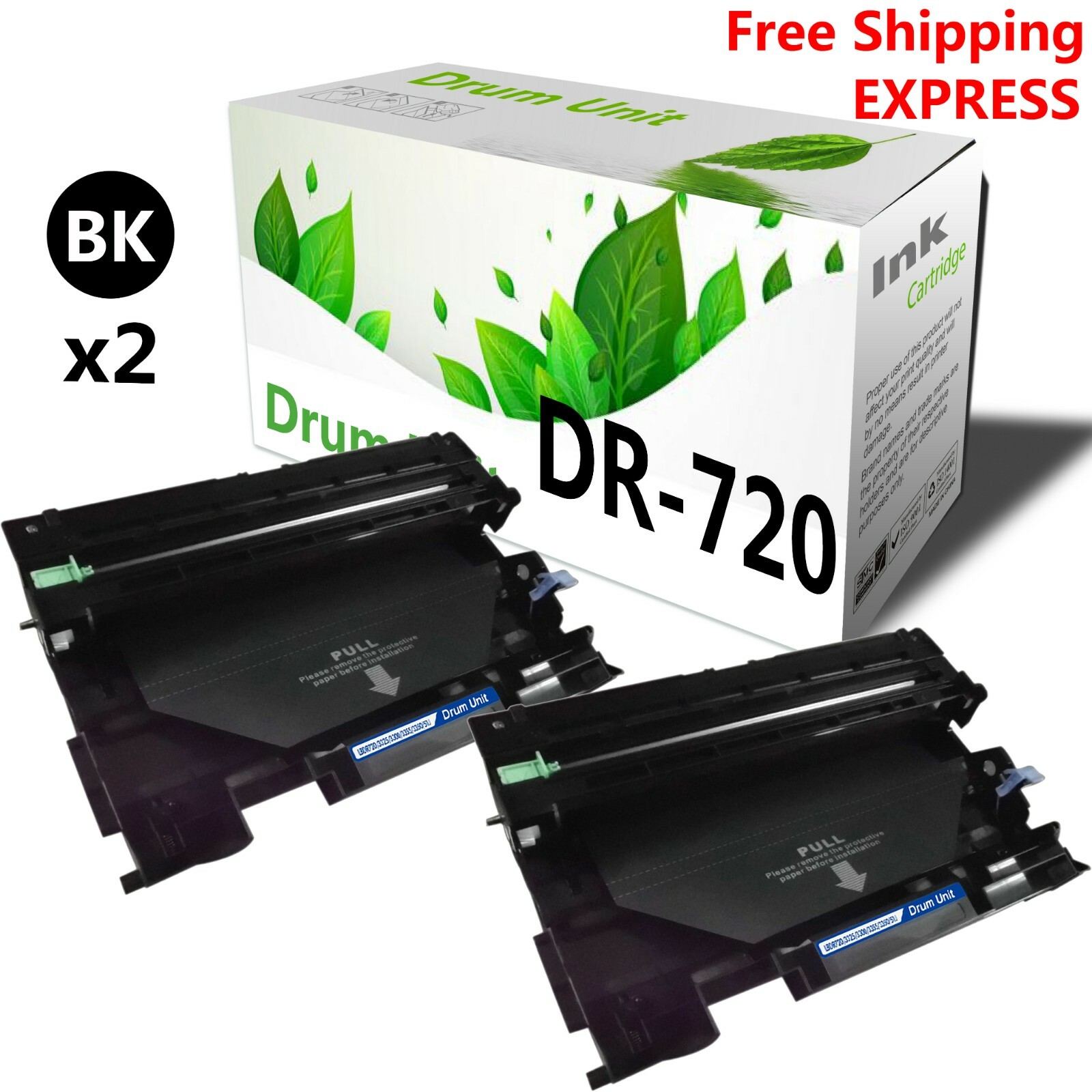2-PacK DR-720 DR720 Drum Unit for Brother HL5450DN HL5470DN HL5470DW
