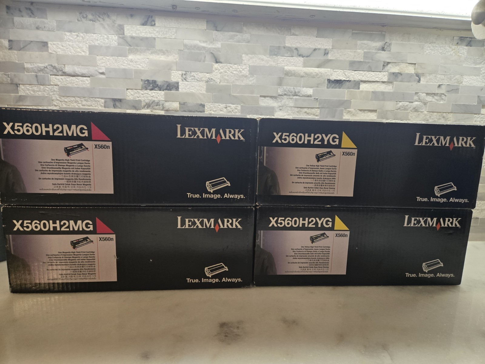 Genuine OEM Lexmark X560H2MG X560H2YG High Yield Toner Lot 4 NEW SEALED