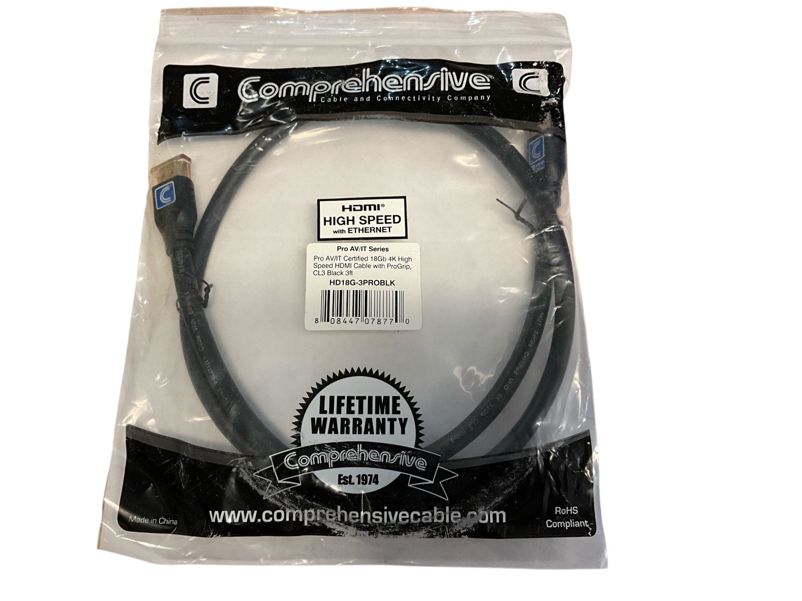 Comprehensive Pro AV/IT Certified 18Gb 4K High Speed HDMI Cable Brand New