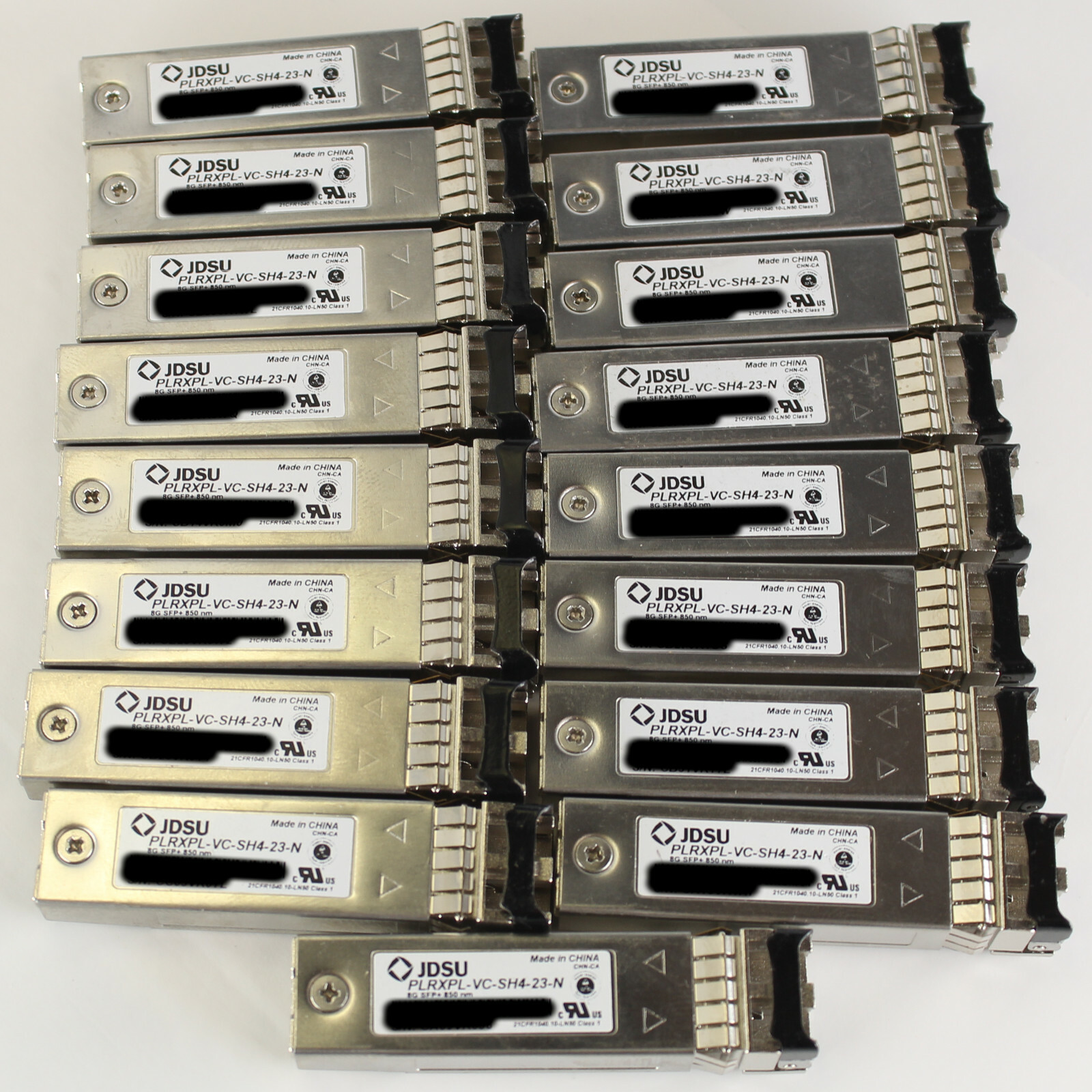Lot of 17 JDSU PLRXPL-VC-SH4-23-N 8G SFP+ 850nm Transceiver Module