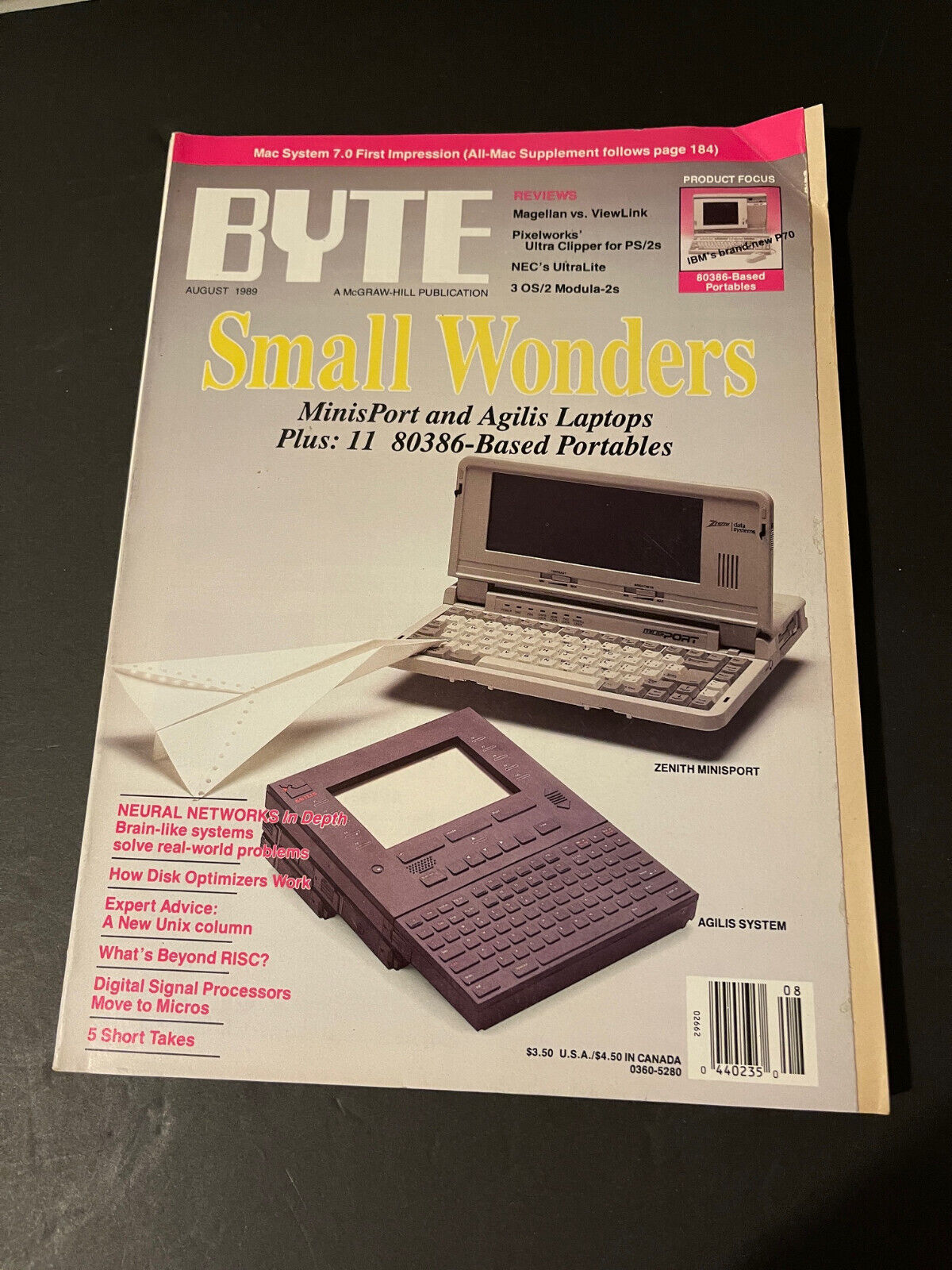BYTE MAGAZINE AUGUST 1989 VOL. 14 NO. 8  SMALL WONDERS EDITION LAST ONE QTY-1