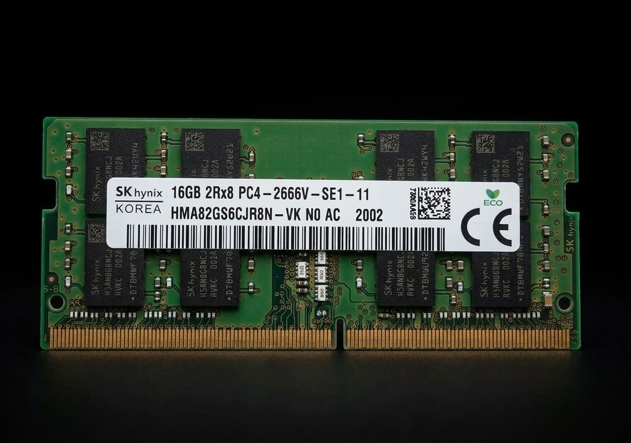 SK HYNIX 16GB 2RX8 PC4-2666V MEMORY HMA82GS6CJR8N-VK