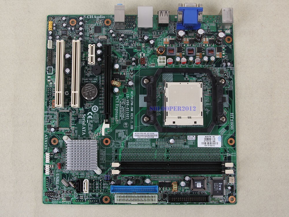 ECS MCP61PM-HM Iris8 1.0B Socket AM2 Motherboard NVIDIA 6150SE DDR2 Micro-ATX