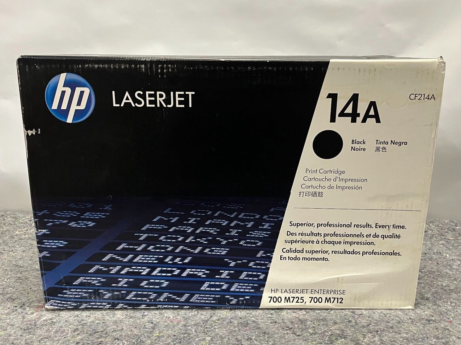 Genuine HP LaserJet 14A Black Toner Cartridge CF214A (NEW, WATER STAINED)
