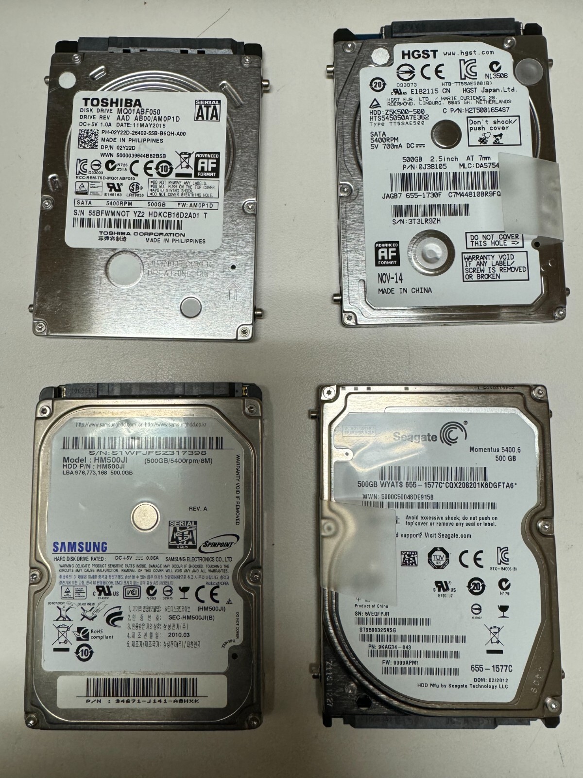 500GB SATA 2.5" Hard Drive HDD MIXED BRAND APPLE LAPTOP -
