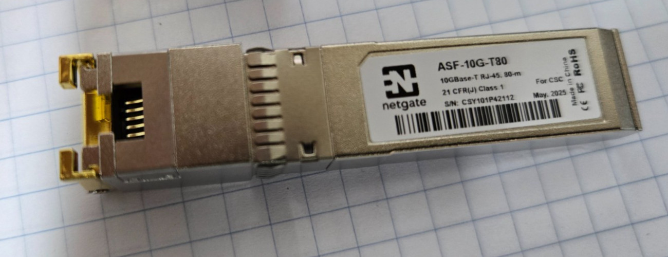 2x NETGATE ASF-10G-T80 10GBase-T SFP+ Copper Transceiver 10GBe to RJ45 80 Meter
