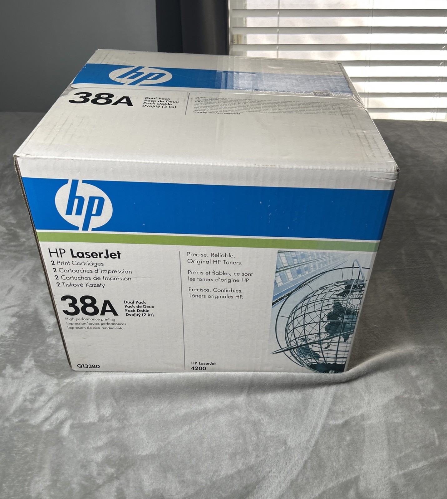 Genuine HP 38A (Q1338D) Dual Pack Black Toner Print Cartridge - NEW