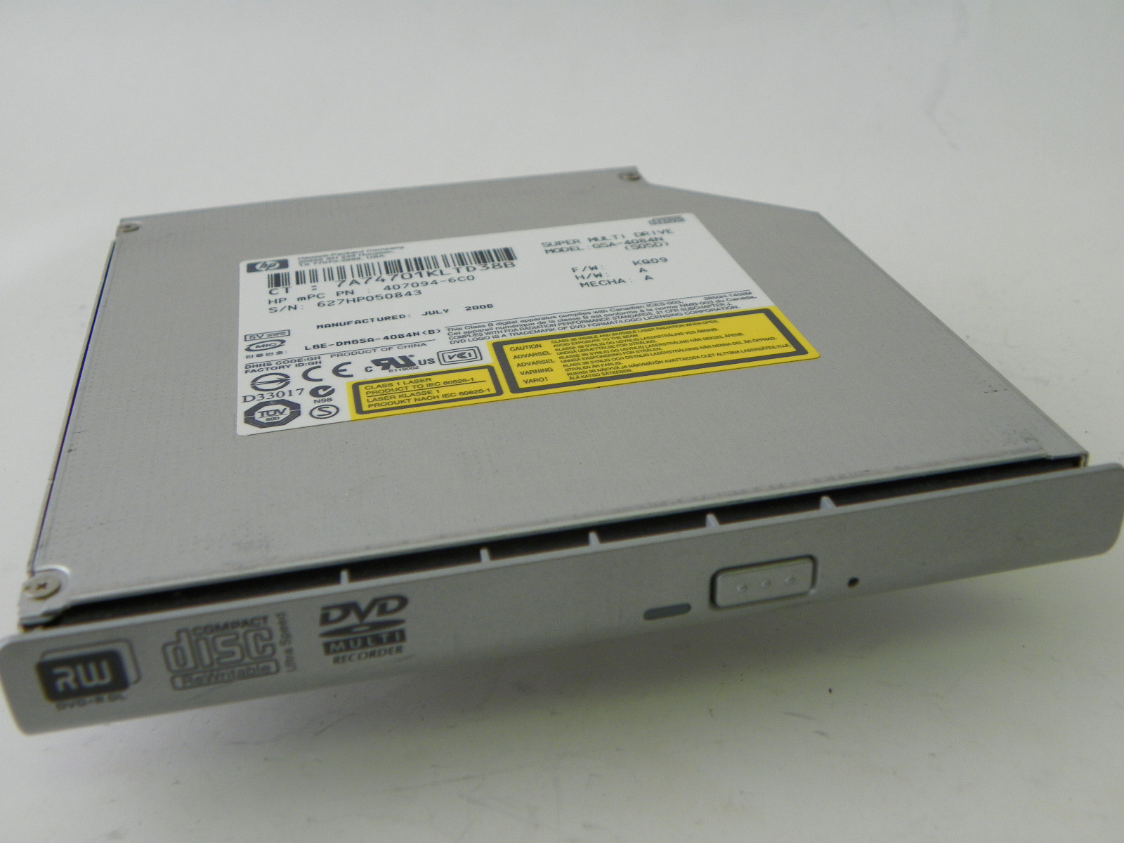 GSA-4084N Super Multi DVD+/-RW LightScribe Drive For HP  Laptop SPS 417698-001