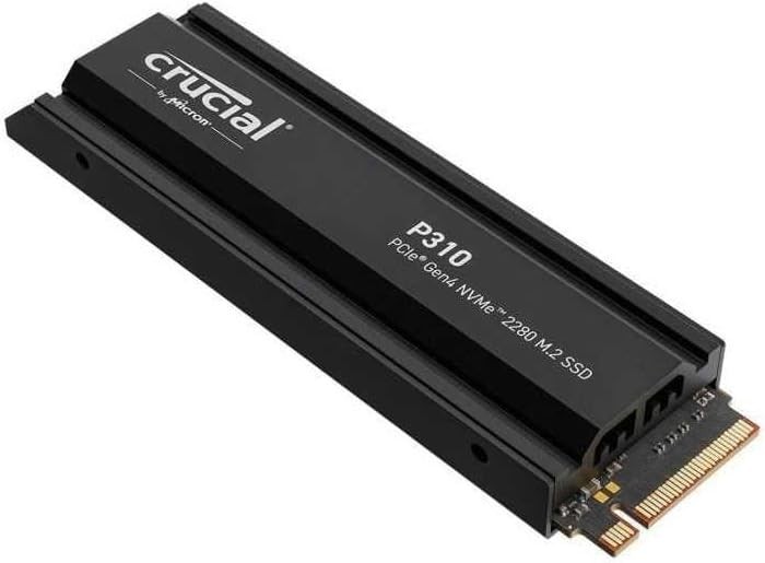 Crucial P310 M.2 2280 1TB PCI-Express 4.0 x4 3D NAND Internal SSD with Heatsink