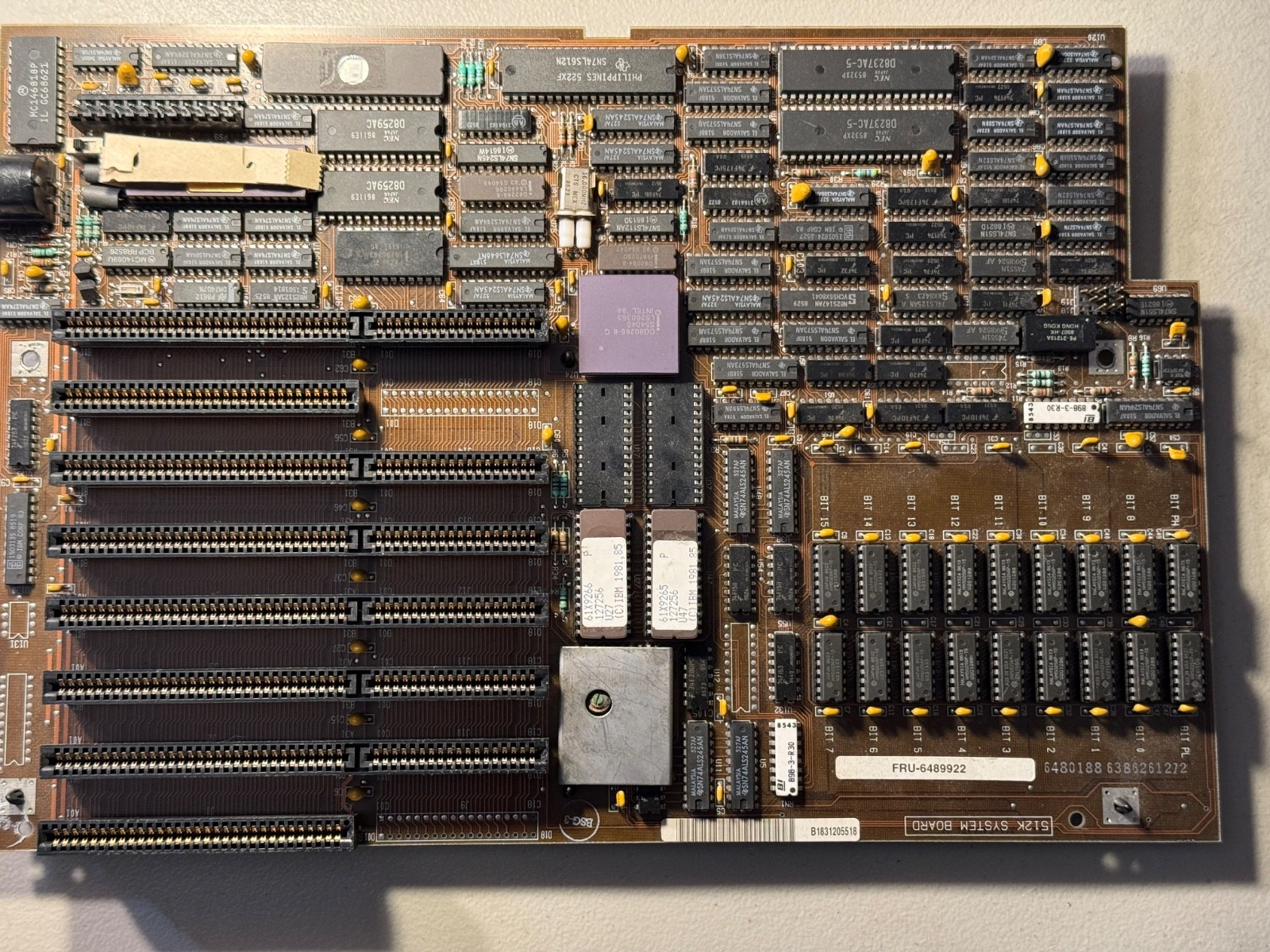 IBM 5170 512k System Board - FRU-648992 80286 & 80287 Motherboard - Works