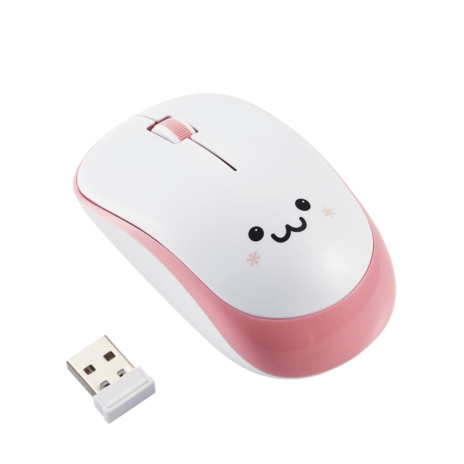 ELECOM 2.4G Wireless  Portable Mobile Smiley-Face Mouse for Right/Left Handed Us