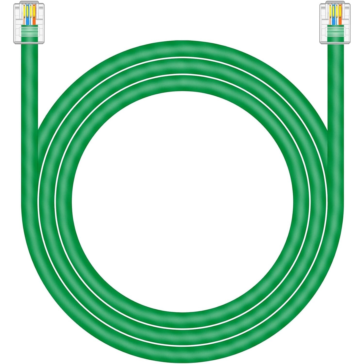 CAT5E RJ11 Data Cable DSL Cable 10ft Heavy Duty High-Speed DSL Modem Cable