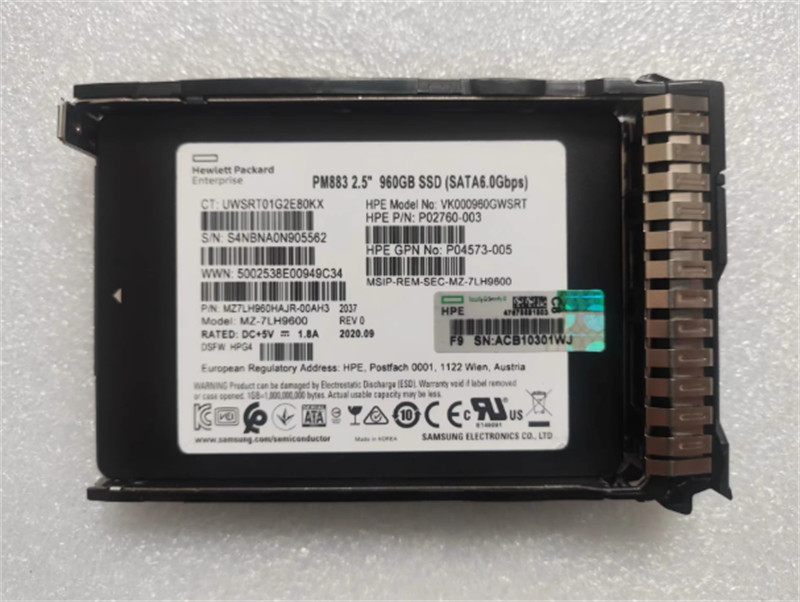 P40498-B21 P41523-001 HPE 960GB SATA 6G 2.5" SSD Gen10 Plus V2 Solid State Drive