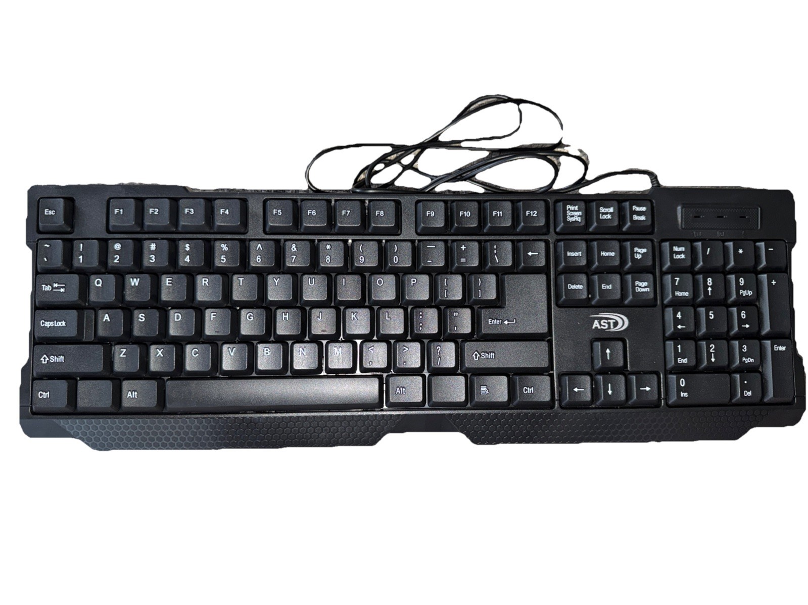 AST Kin-16 USB WIRED KEYBOARD Black 17.5 X 6" Waterproof - NEW IN BOX
