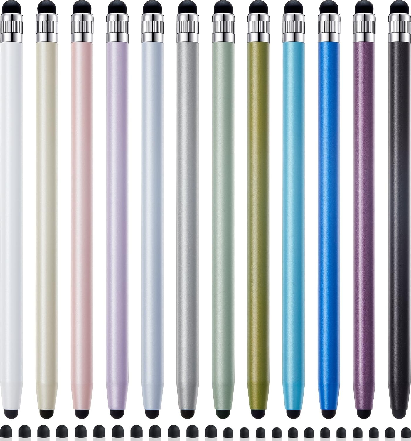 12Pcs Stylus Pen for Touchscreen, 2-in-1 High Precision & Sensitivity Stylus ...