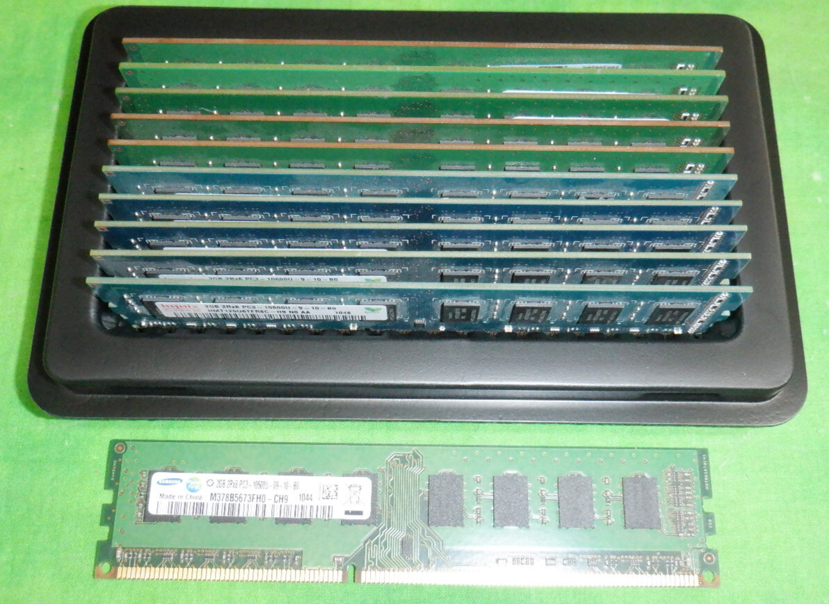 SAMSUNG and HYNIX 2GB 2Rx8 PC3-10600U DDR3-1333MHz Desktop Memory   LOT OF 11