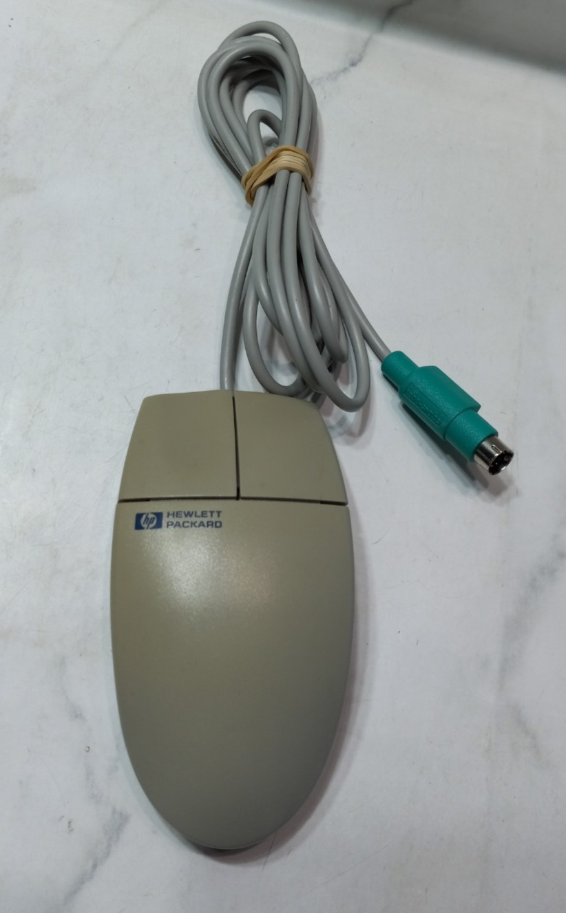 Vtg HP Hewlett Packard PS/2 Mechanical Ball Mouse 5182-8864 M-S34