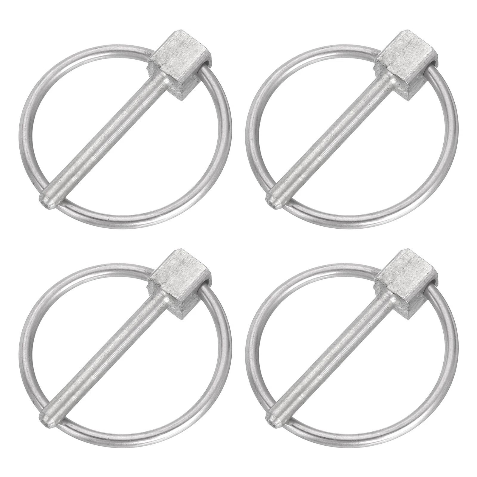 4pcs 1/8" X 1" Linch Pin with Ring, Stainless Steel Round Linch Pins,