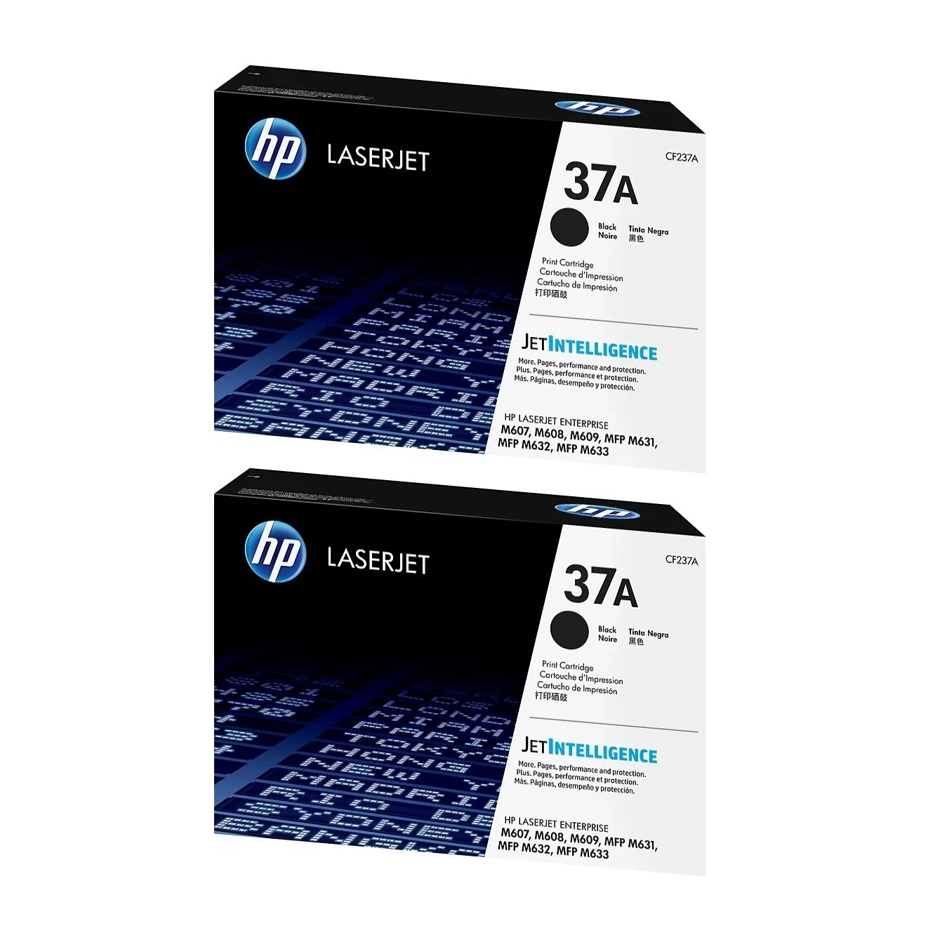 ✅ 2X Genuine HP 37A (CF237A) Black Toner Cartridge LaserJet M607 M608 M609 M631