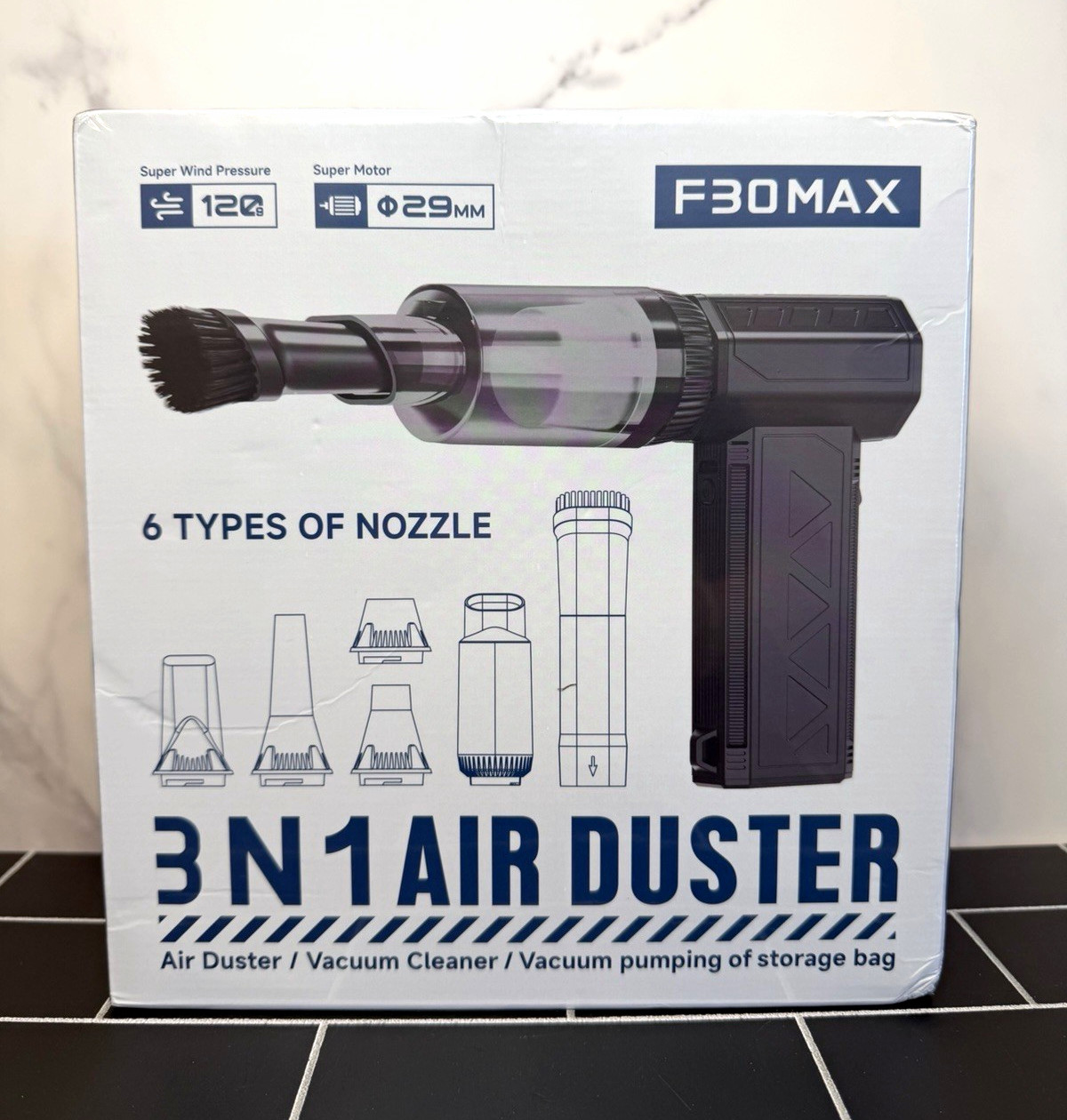 F30MAX 3-in-1 Electric Air Duster Dust Blower & All-Purpose Vacuum Cleaner