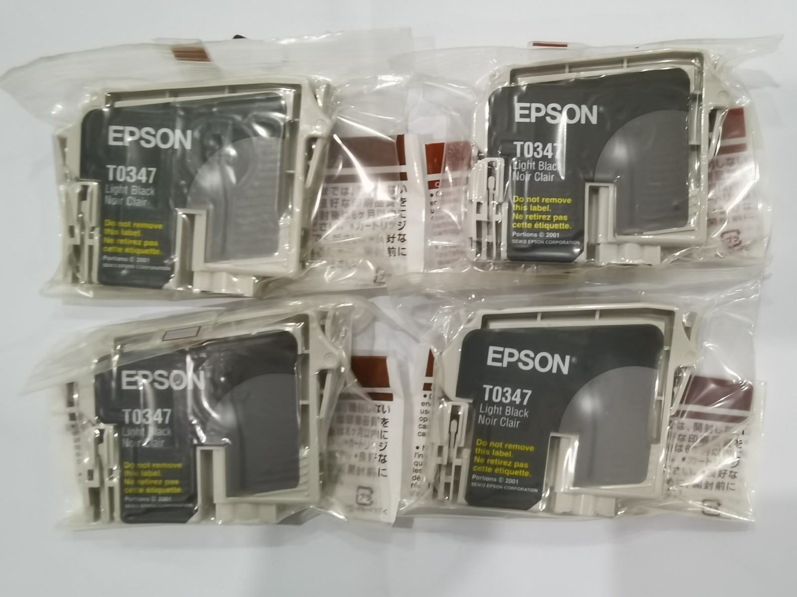 (4pcs)Genuine Epson T0347  Print  Ink Cartridges for Stylus Photo 2200