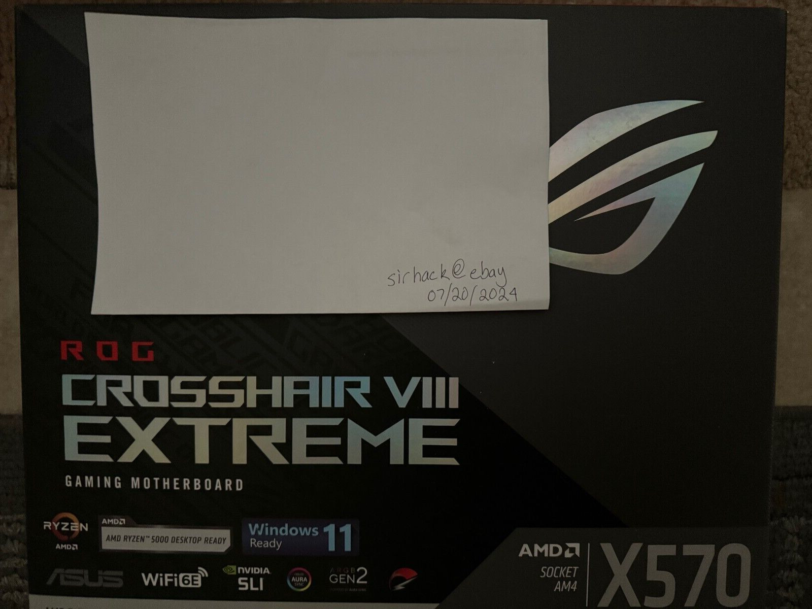 New Sealed ASUS ROG Crosshair VIII Extreme X570 AM4 Motherboard