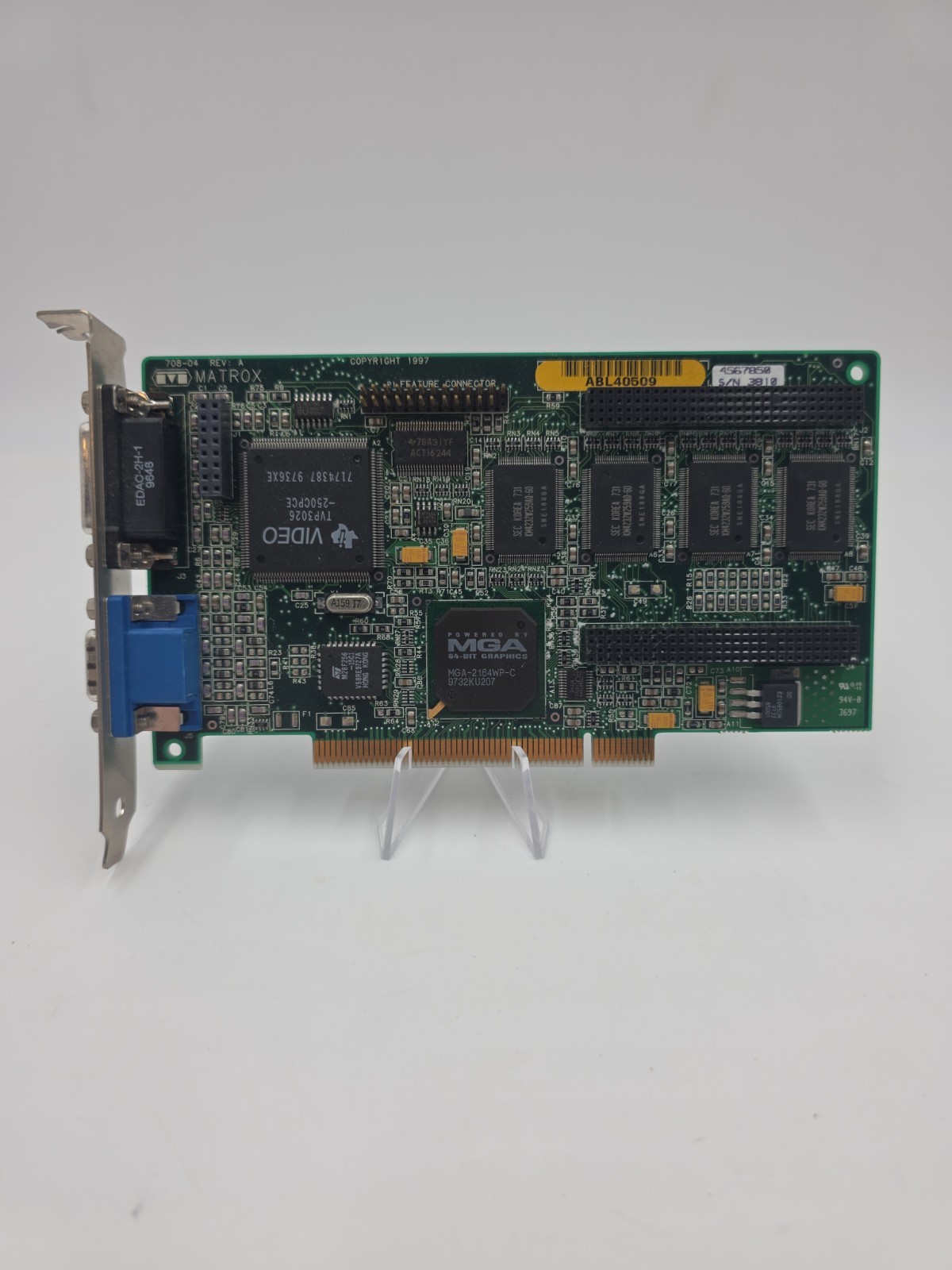 Matrox Millennium II 4MB PCI Video Card (MIL2P/4N 708-04 REV A) 