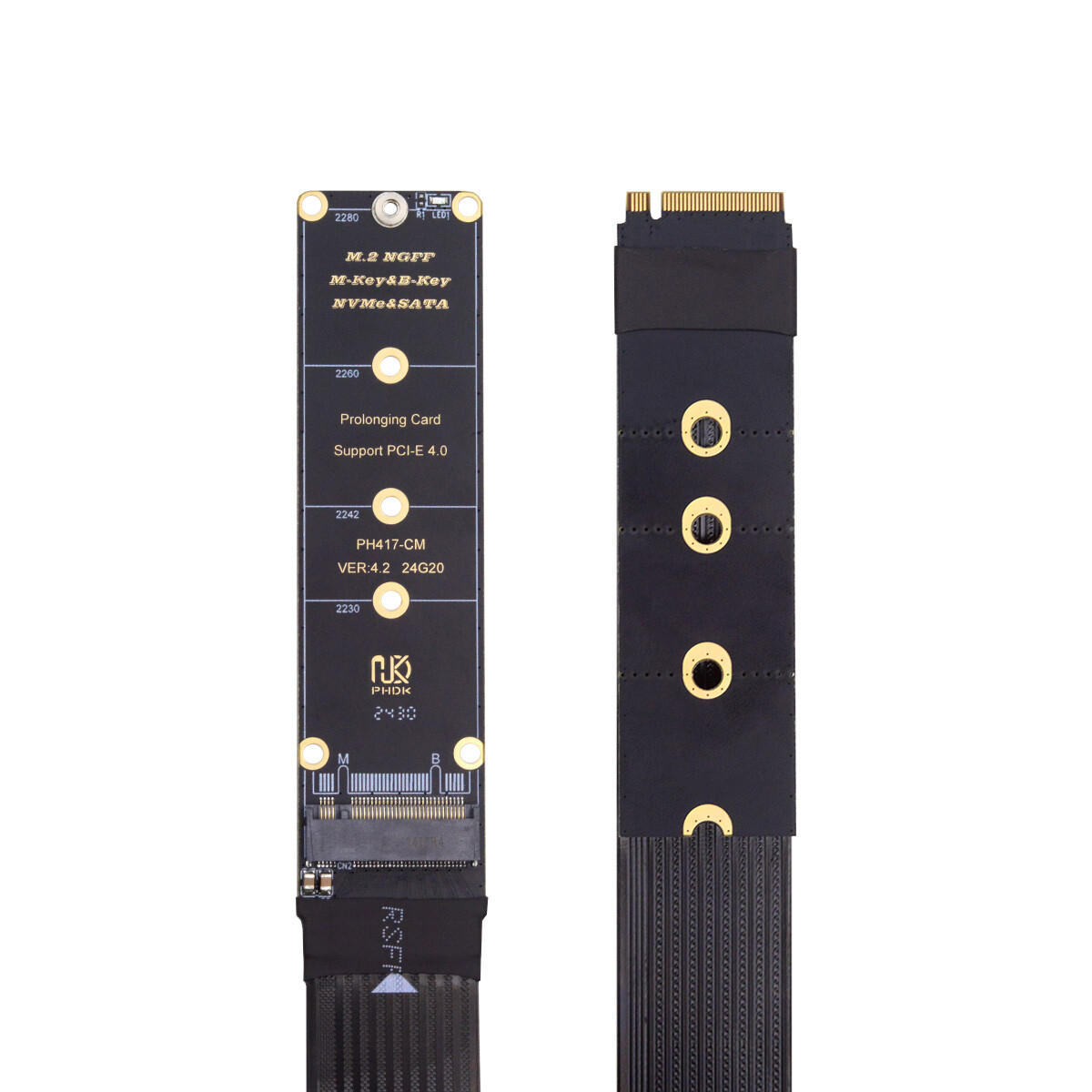 Cablecy NGFF M-Key NVME Male to Female Extension PCI Express Cable 30cm PCI-E4.0