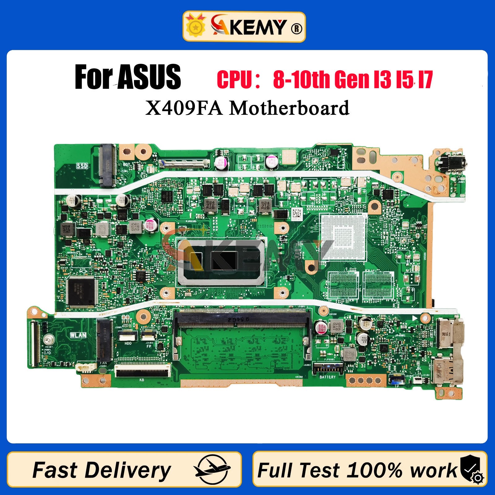 X409FA X509FA Laptop Motherboard For ASUS X509FAC X509FL X509FB X509FJ A509F