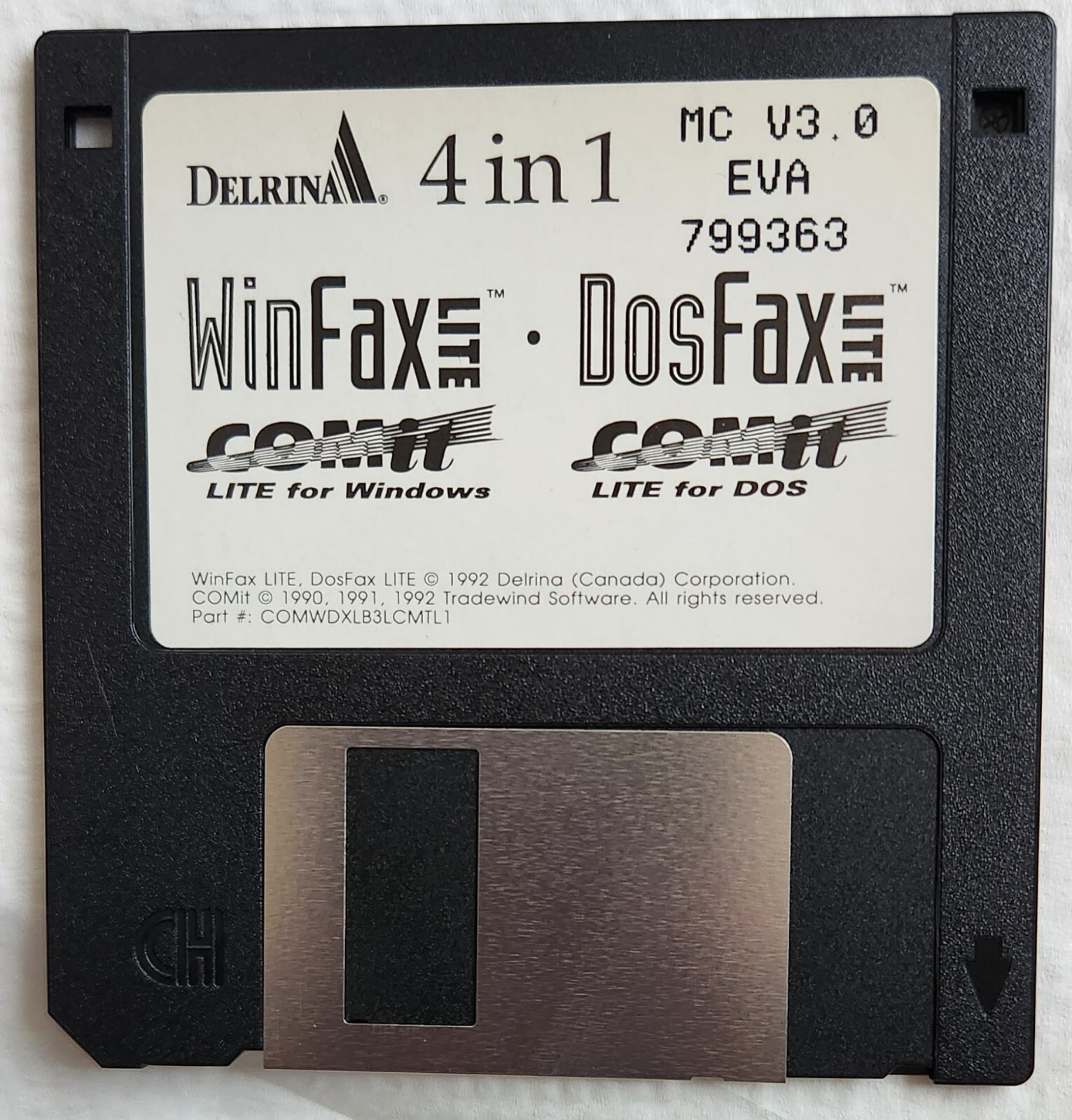 Delrina 4 In 1 WinFax Lite*DosFax Lite 3.5 Floppy Disk