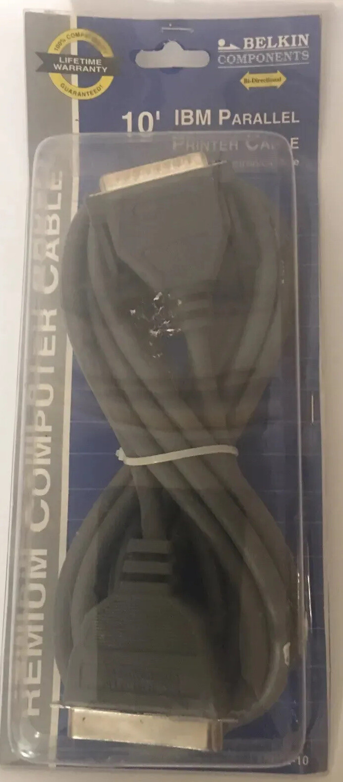 New BELKIN PRINTER CABLE PRO SERIES 10FT DB25 MALE/CENTRONICS 36 MALE F2A032-10