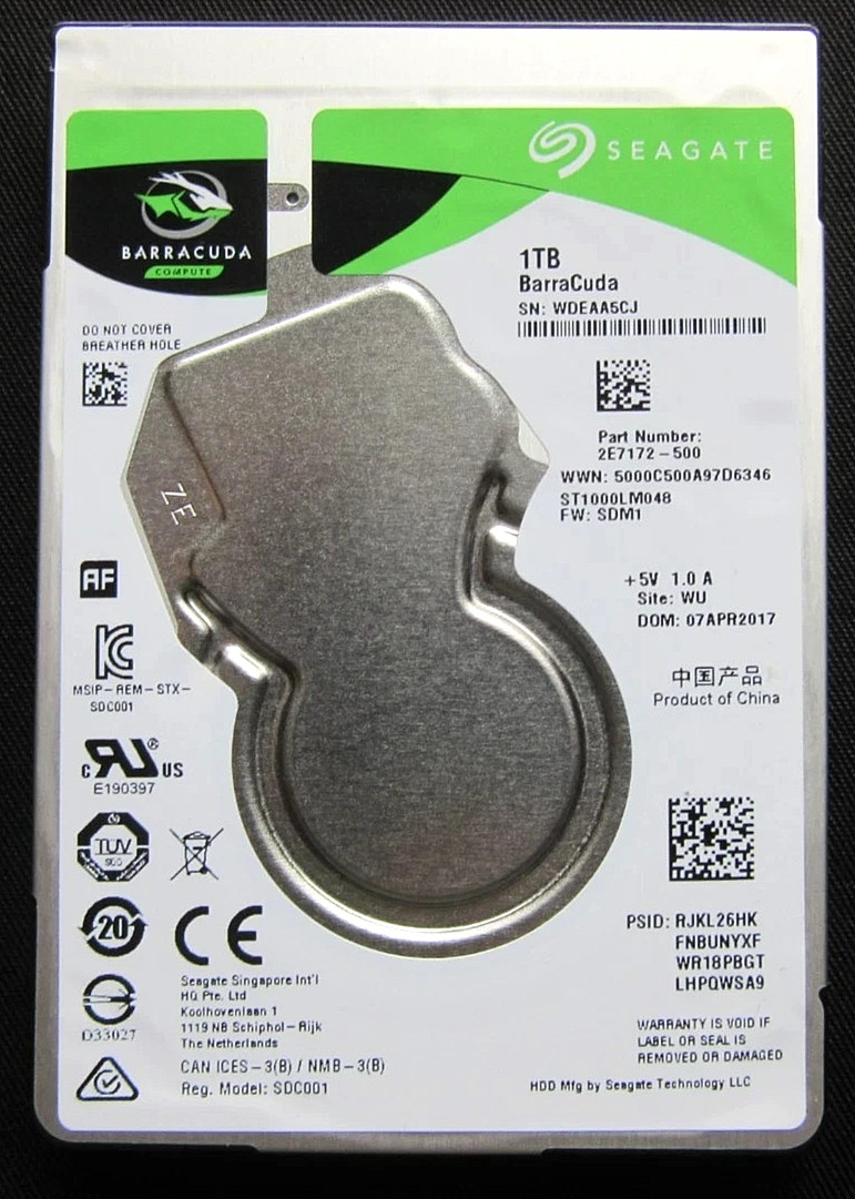 Seagate 1TB ST1000LM048 2E7172-500 2.5" HDD Drive