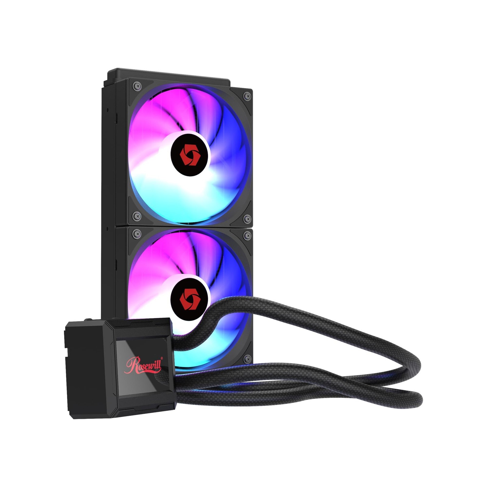 Rosewill FROSTMAX 240mm LCD ARGB AIO CPU Cooler - Real-Time 2.4-inch IPS LCD ...