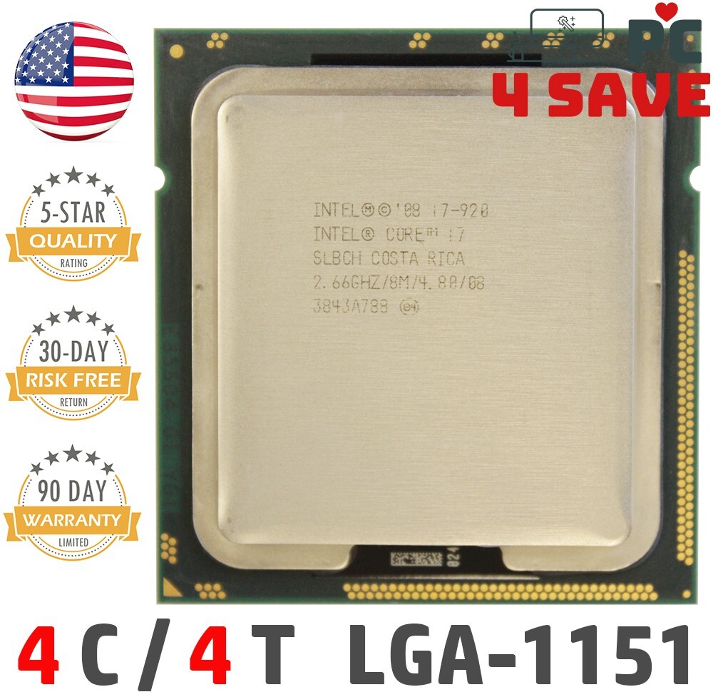Intel Core i7-920 2.66GHz 4-Core LGA1366 Desktop CPU Processor SLBCH SLBEJ 130W
