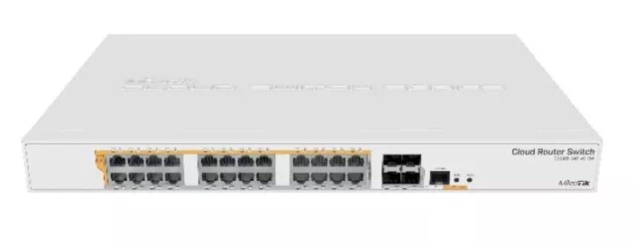 MikroTik CRS328-24P-4S+RM 24 Port Gigabit Ethernet Switch with 4 10Gbps SFP+...