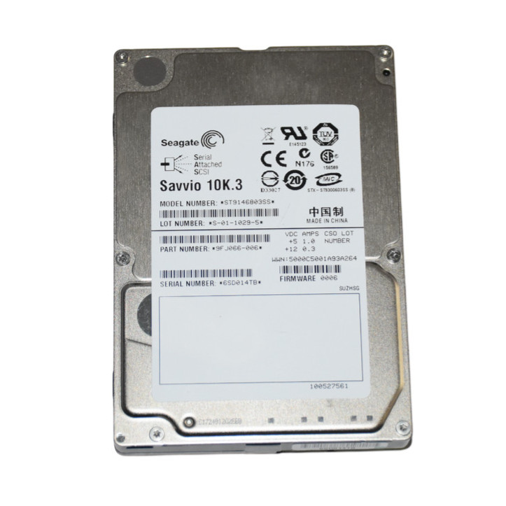 Seagate Savvio 10K.3 146GB 1000 RPM SAS 6G 2.5" Hard Drive HDD ST9146803SS