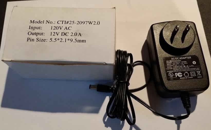  AC 100V-120V Adapter DC 12V 2A PinSz-5.5*2.1*9.5mm Power Supply US plug 4pc lot