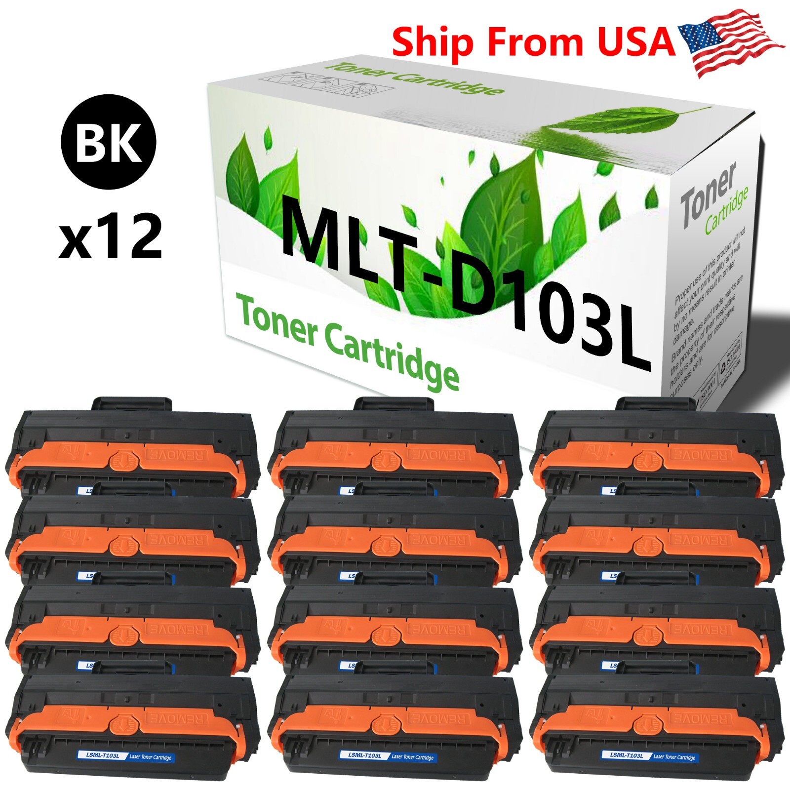 12-Pack MLTD103L Toner Cartridge 103L MLT-D103L D103L for ML-2955ND Printer