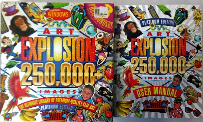 ART EXPLOSION 250,000 CLIP ART  COLLECTION WINDOWS COMPLETE with IMAGE BOOK