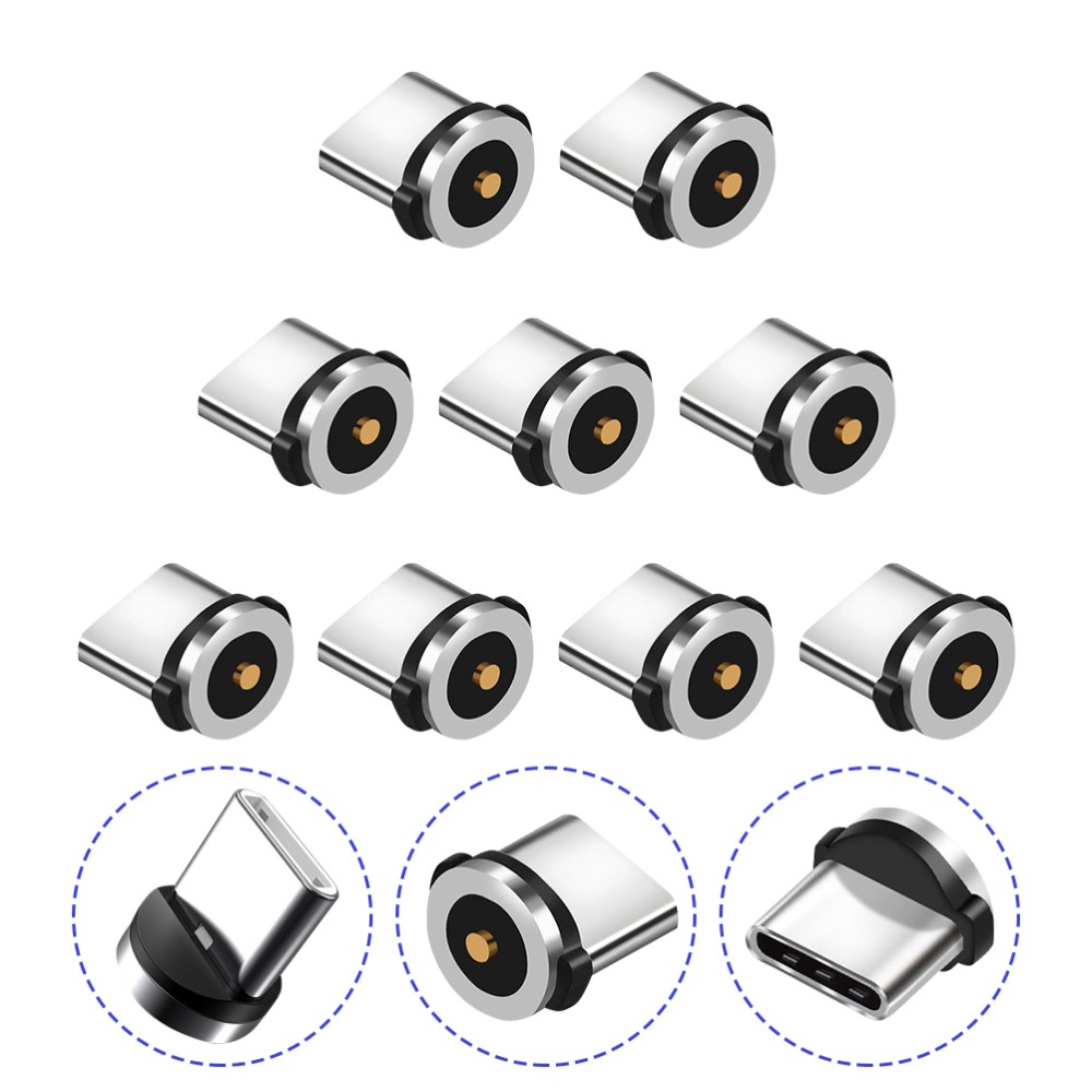 9 Pcs Magnetic Charging Cable Usb Charger Adapter Plug Converter Connector Head